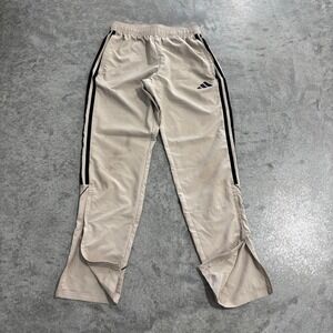 Adidas Cream Track Pants Black Stripes Size S Retro Athletic